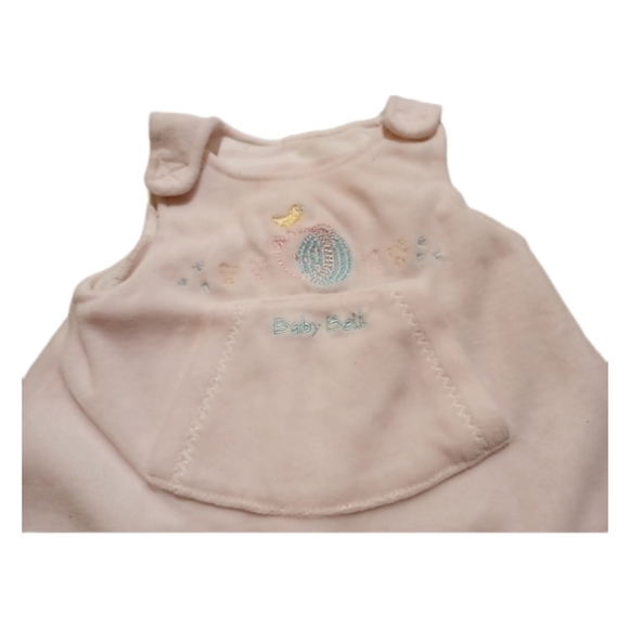 💕 Fuzzy Footed Baby Overalls: Light Pink - Picture 4 of 6